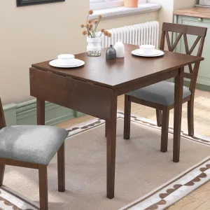 Merax Wooden 29"- 45" Extendable Rectangular Dining Table with Drop Leaf,Space Saving, Easy Assemble Brown