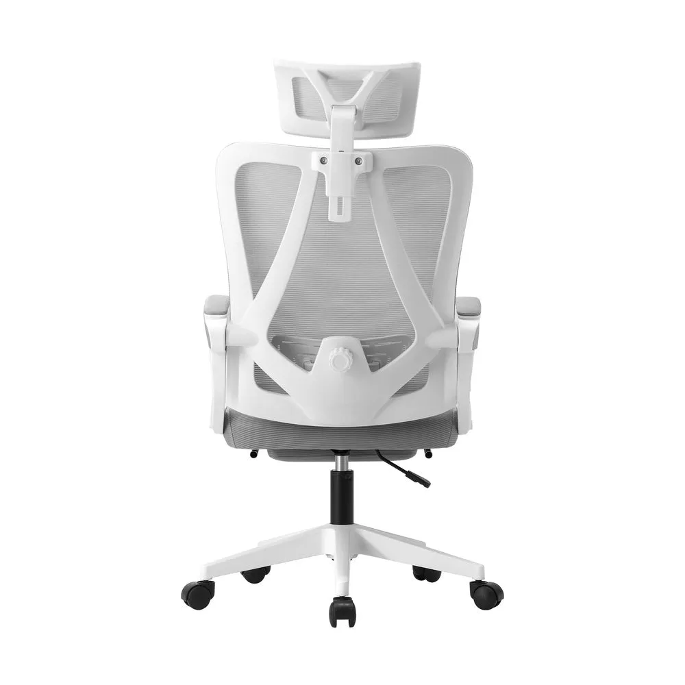 Mesh Office Chair Adjustable Lumbar Support Black/White