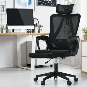 Mesh Office Chair Adjustable Lumbar Support Black/White