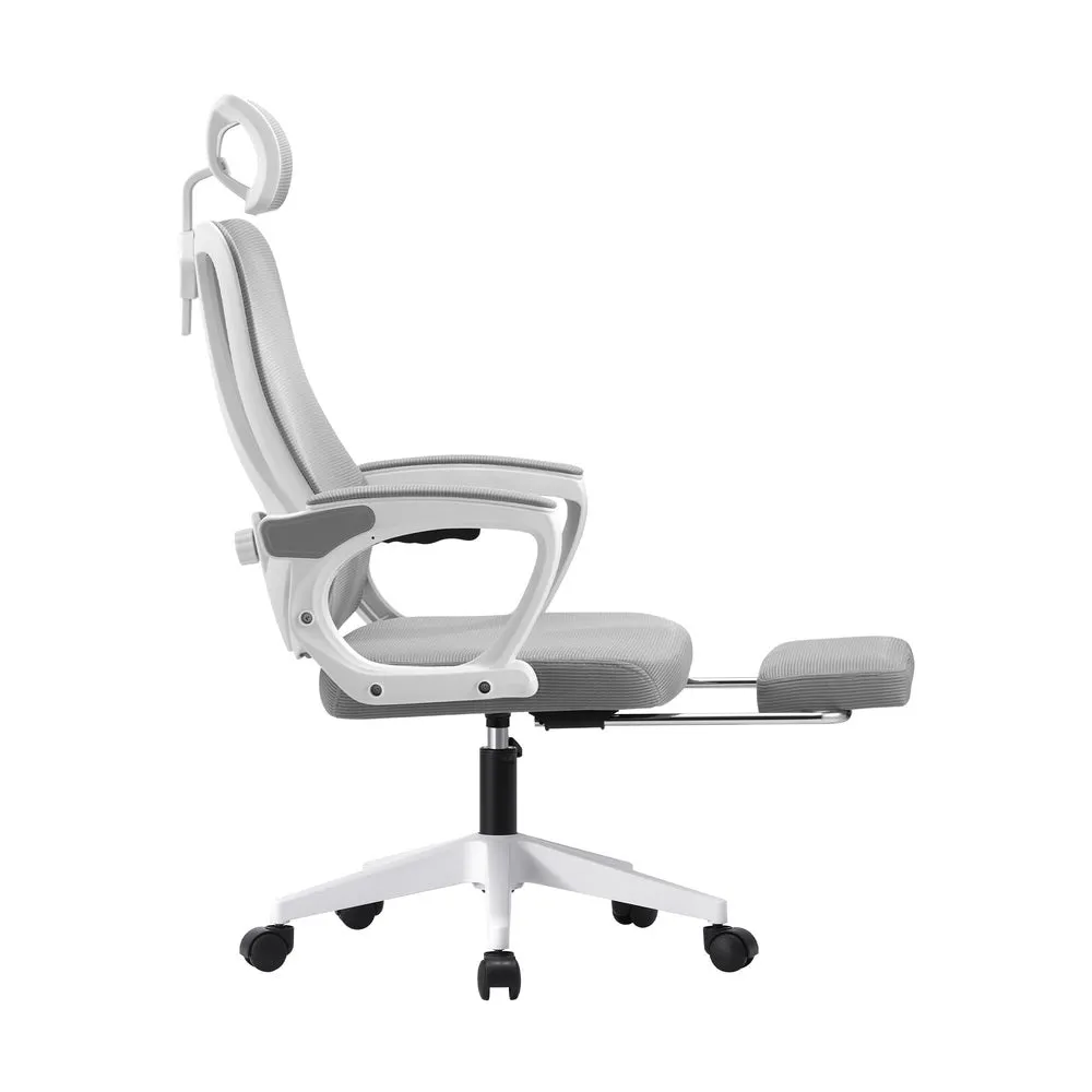 Mesh Office Chair Adjustable Lumbar Support Black/White