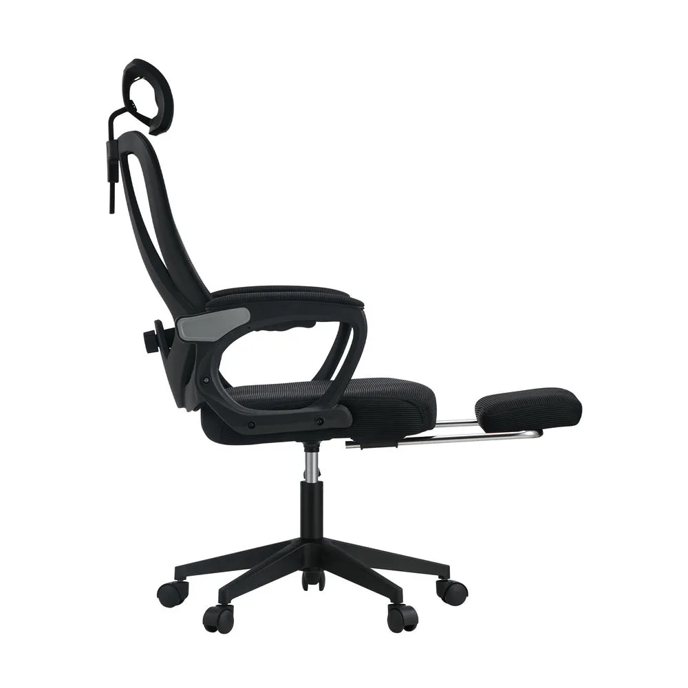 Mesh Office Chair Adjustable Lumbar Support Black/White