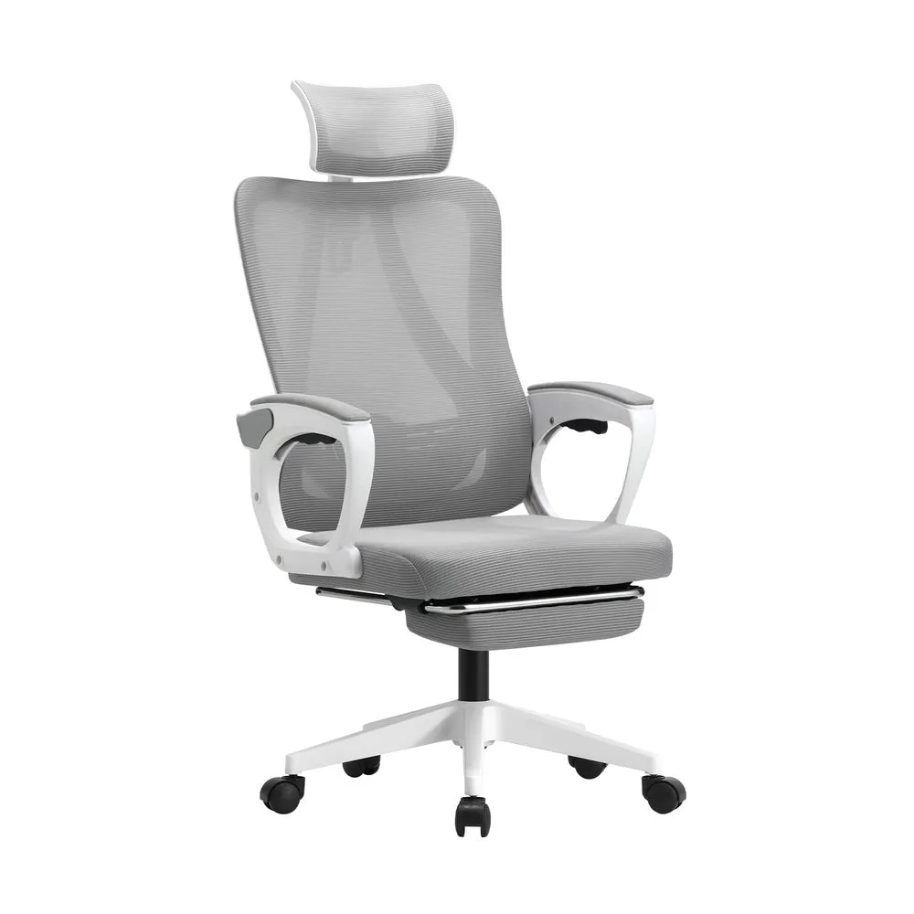 Mesh Office Chair Adjustable Lumbar Support Black/White