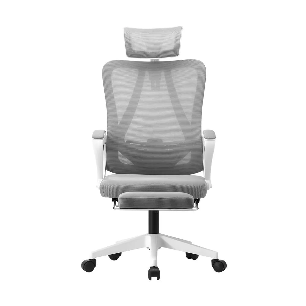 Mesh Office Chair Adjustable Lumbar Support Black/White