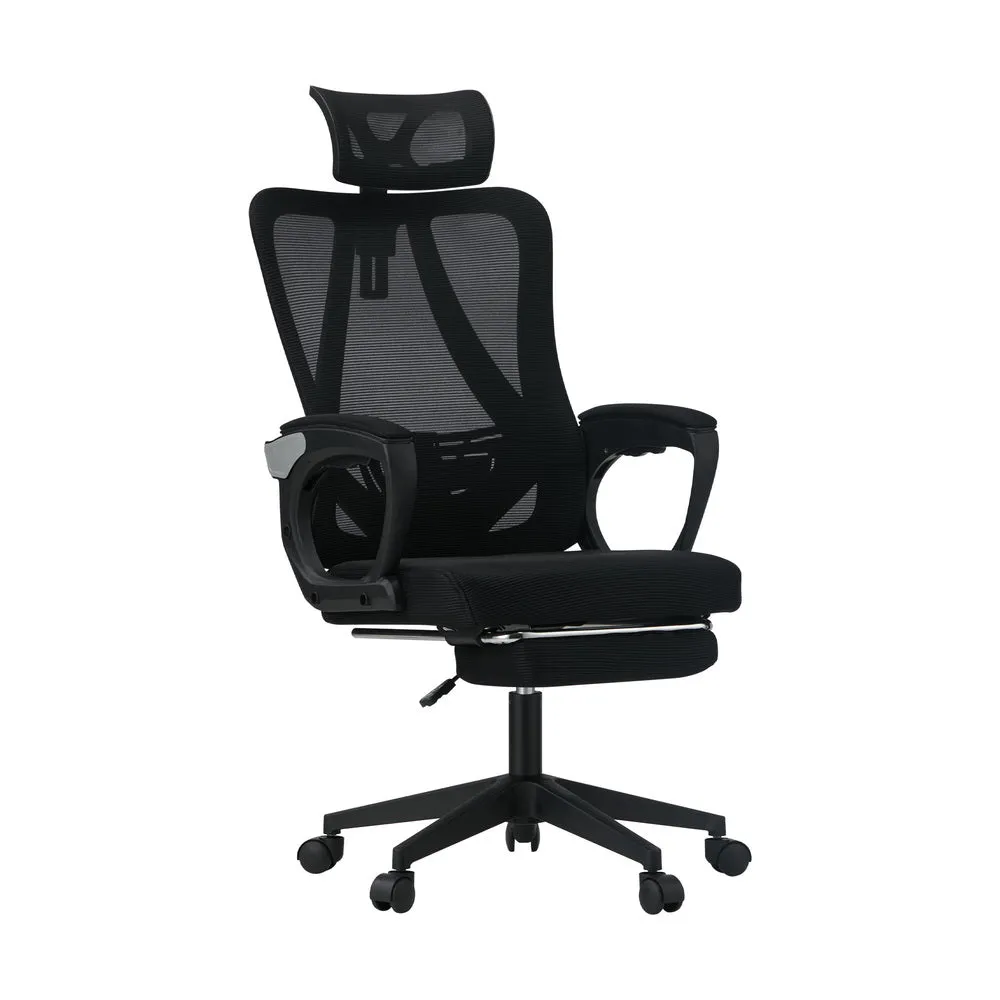 Mesh Office Chair Adjustable Lumbar Support Black/White