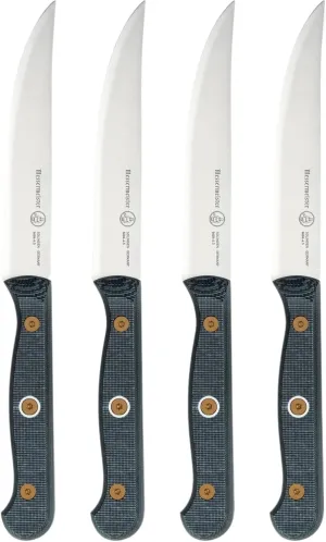 Messermeister Custom 4-Piece Steak Knife Set - X50 German Stainless Steel - Rust Resistant & Easy to Maintain - Made in Solingen, Germany