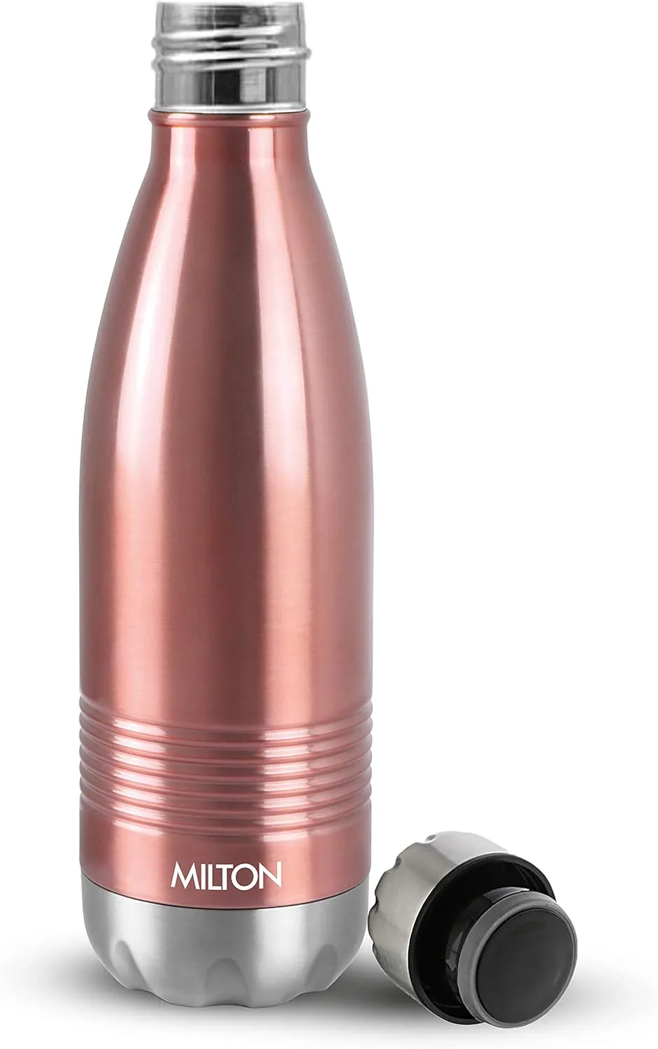 Milton Insulated Water Bottle 500 ml, (17 oz) Stainless Steel Double Walled Vacuum for 24 Hours Hot and Cold, Leakproof, BPA Free, Thermosteel Duo-DLX 500 Rose Gold