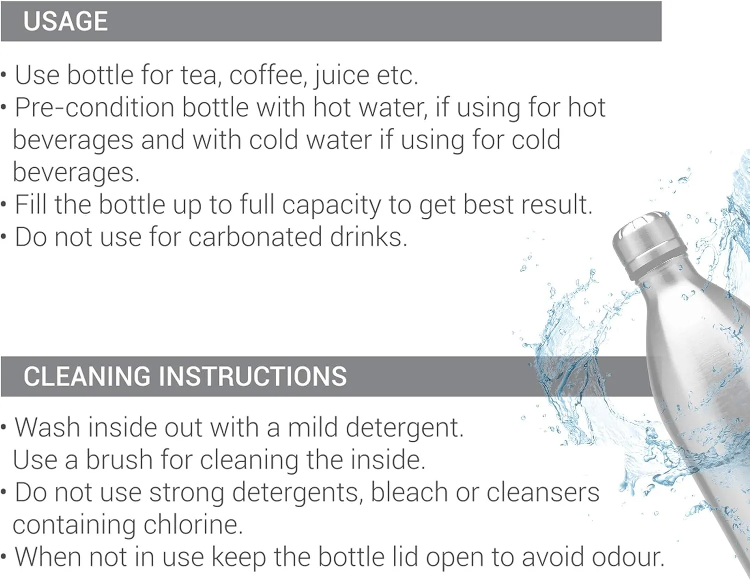 Milton Insulated Water Bottle 500 ml, (17 oz) Stainless Steel Double Walled Vacuum for 24 Hours Hot and Cold, Leakproof, BPA Free, Thermosteel Duo-DLX 500 Rose Gold