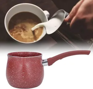 Mini Butter Warmer Pan, Butter Pot, Dansk Butter Warmer, Dansk Cookware, Single Handle Coffee Warmer Boiling Pot Mini Milk Pan Aluminum Alloy Non Stick Anti Scalding for Cooking(Red)