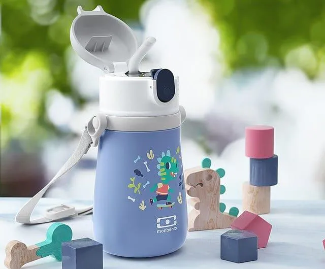 Monbento  MB Stram Insulated Kids Bottle- Blue Dino