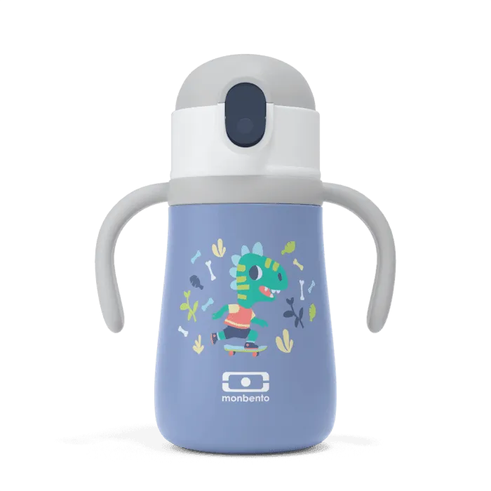 Monbento  MB Stram Insulated Kids Bottle- Blue Dino