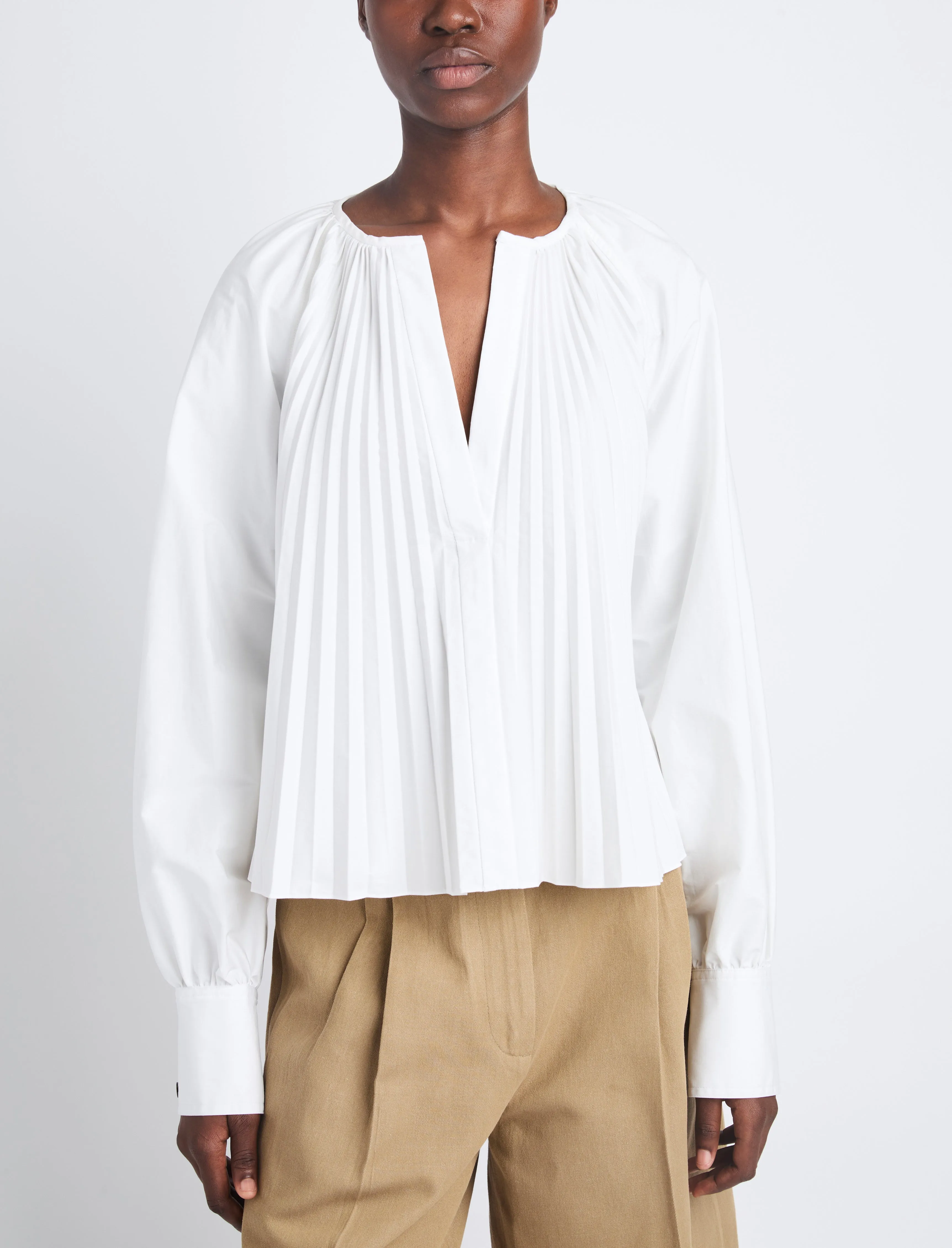 Monica Top in Compact Poplin