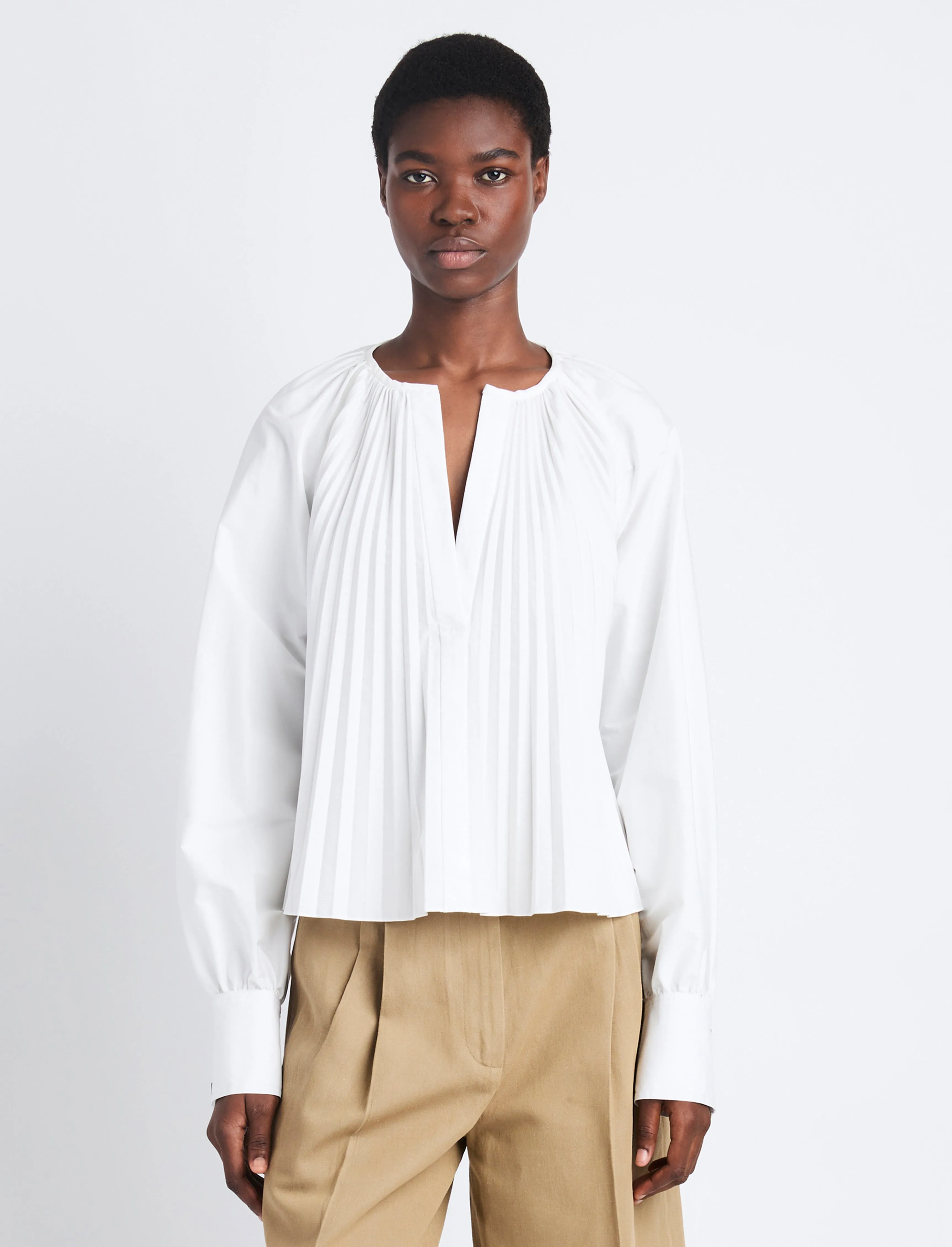 Monica Top in Compact Poplin