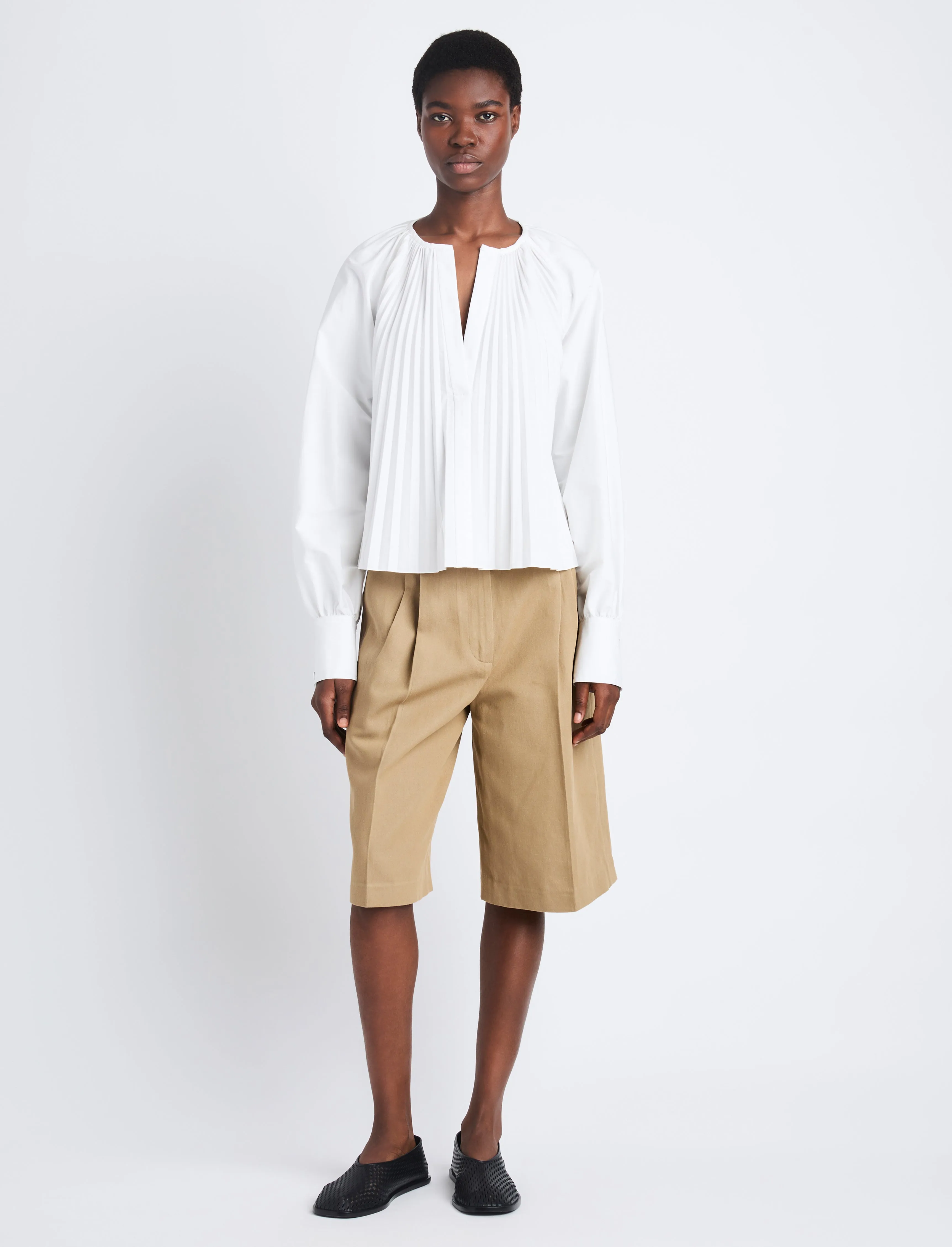 Monica Top in Compact Poplin