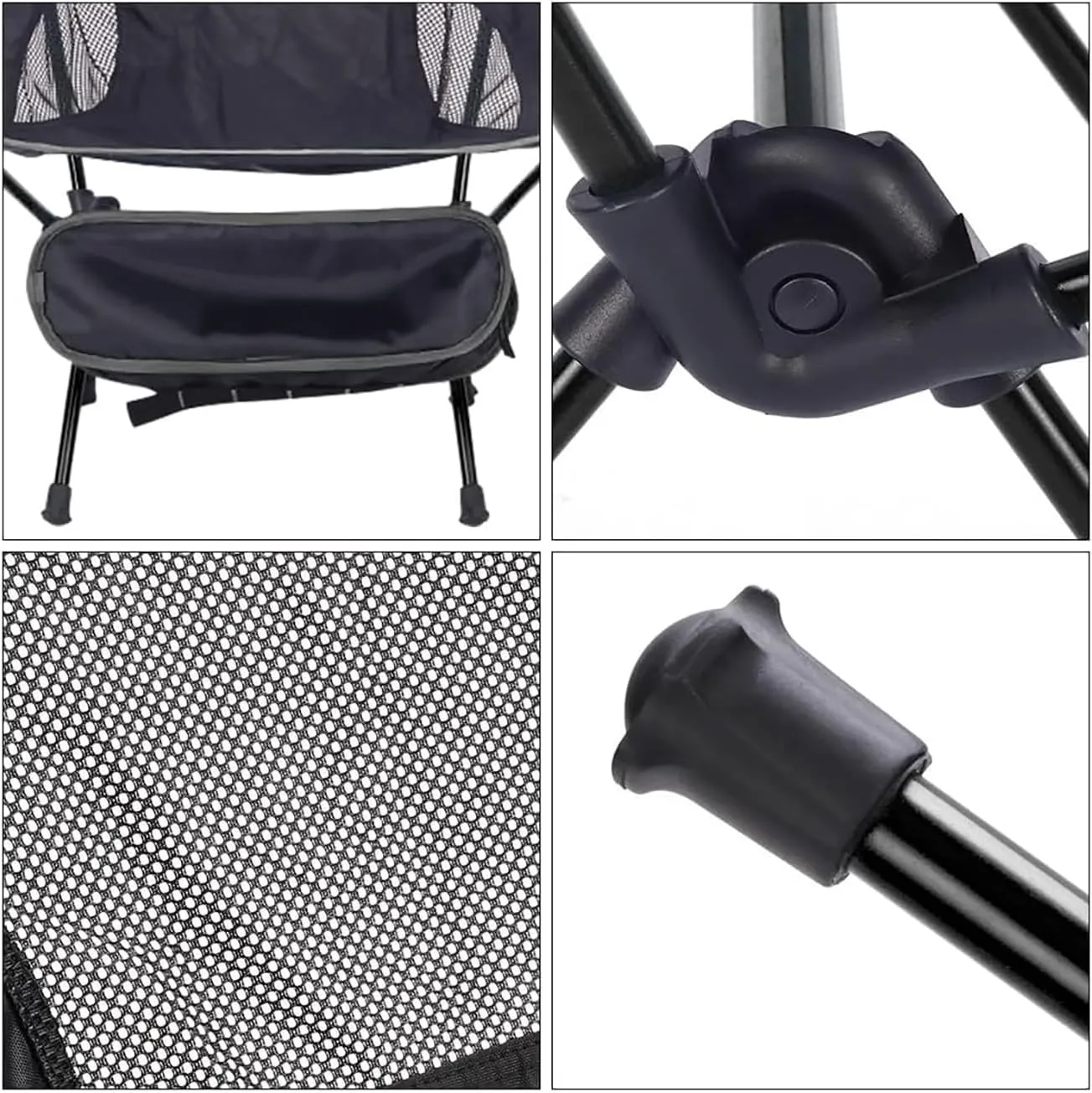 Moon Stool Portable Camping Chair Durable and Comfortable Folding Camping Chair, Perfect for Outdoor Activities, Max Load 220 lbs, Made with Aircraft Grade Aluminum (Rice White,Small Size)