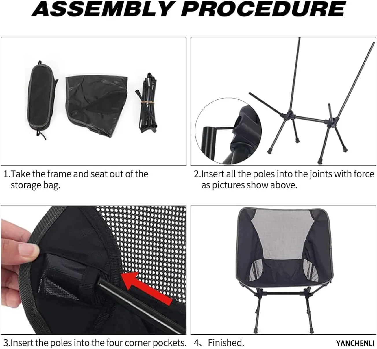 Moon Stool Portable Camping Chair Durable and Comfortable Folding Camping Chair, Perfect for Outdoor Activities, Max Load 220 lbs, Made with Aircraft Grade Aluminum (Rice White,Small Size)