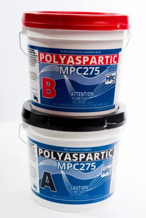 MPC-275 Polyaspartic Polyurea Coating System, Thin, Clear Coating and Finish with Low Solids, 2 Gallons