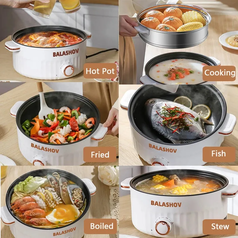 Multifunctional Electric Cooker Single/Double Layer Hot Pot Non-stick Pan