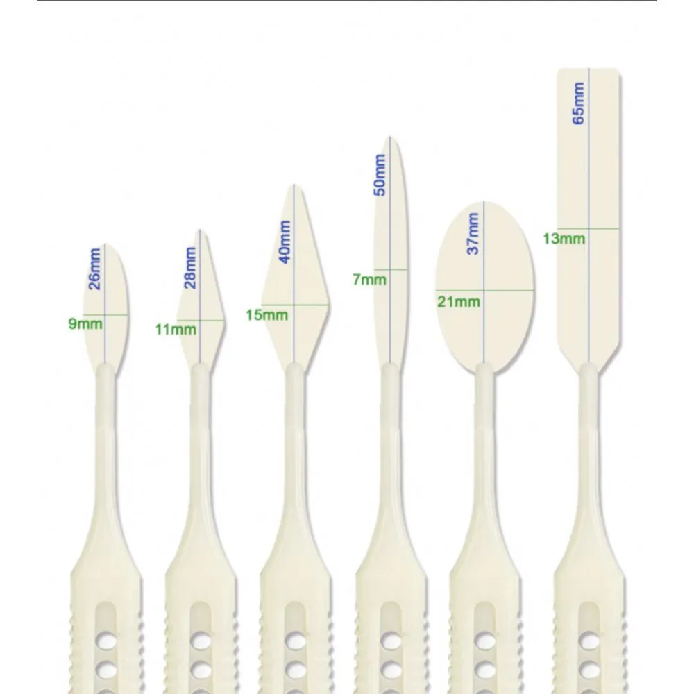 Mungyo Plastic Palette Knife Set 6 Small