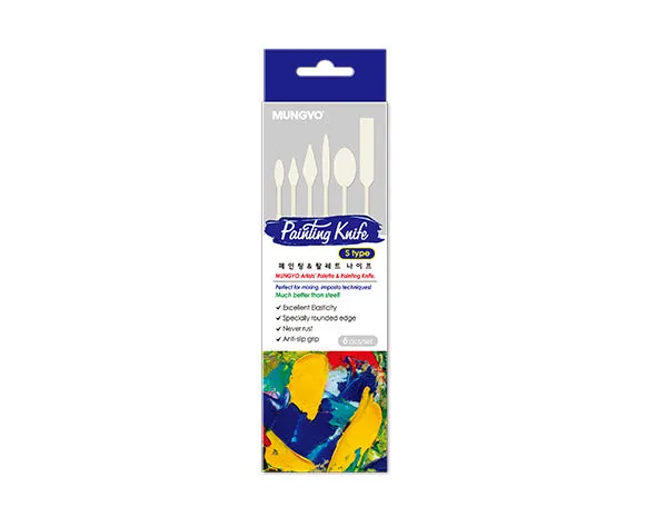 Mungyo Plastic Palette Knife Set 6 Small