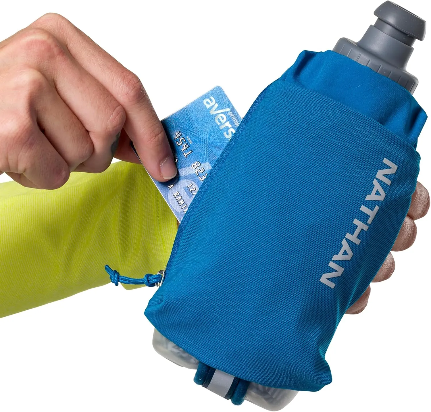 Nathan - SpeedDraw 2 12oz Ins. Flask Deep Blue/Reflective Silver OSFA