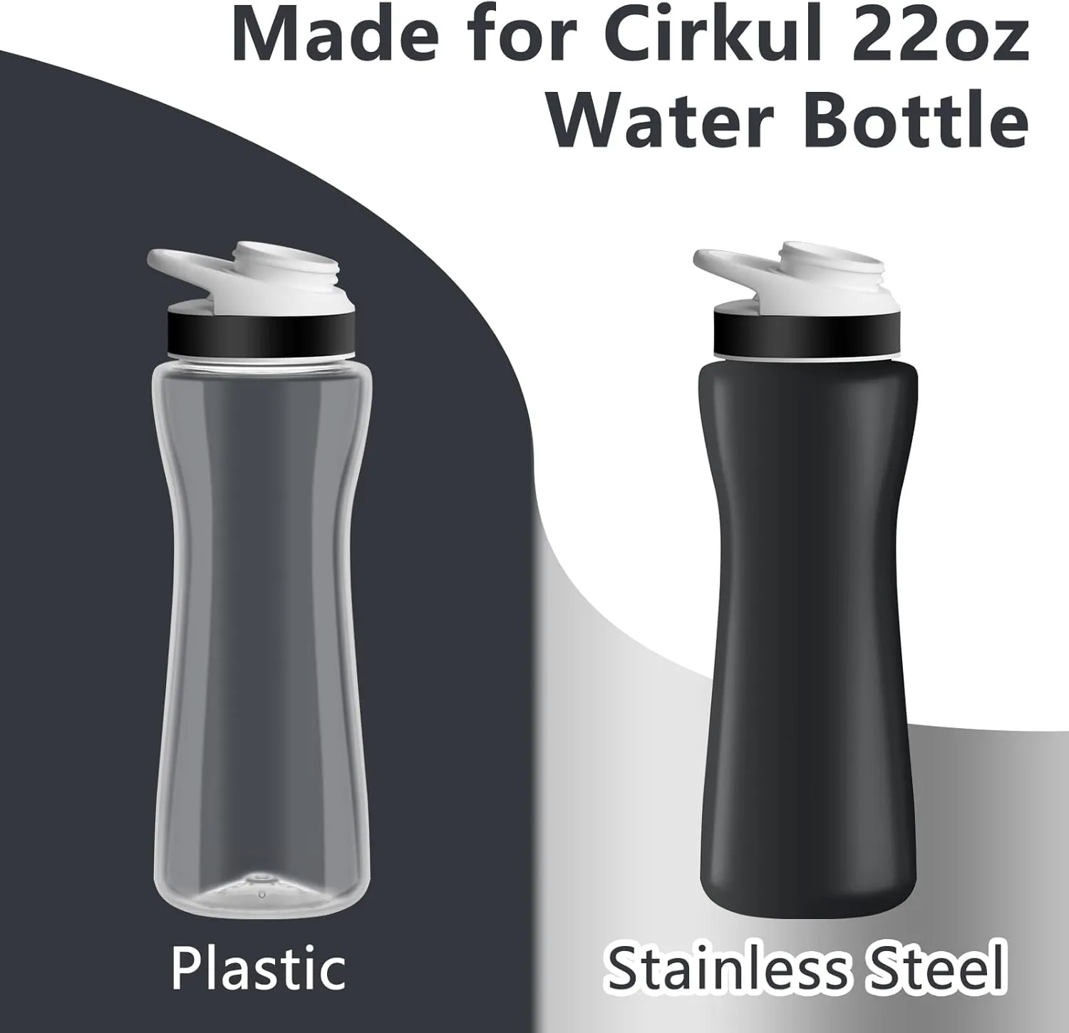 NBOOCUP Protective Sleeve Compatible with 22 oz Cirkul Water Bottle, Fit for 22 oz Plastic & Stainless Steel Bottles, Anti-Slip Cover Made for Cirkul Accessories, Sweat Absorbing Material