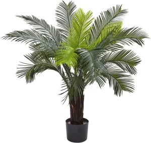 Nearly Natural 3ft Cycas Indoor/Outdoor UV Resistant Tree, Green