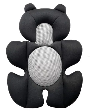 Newborn Baby Support Cushion Infant Insert 3D Mesh Breathable Liner Compatible with Stroller, Car seat, High Chair Etc (Black Bear)