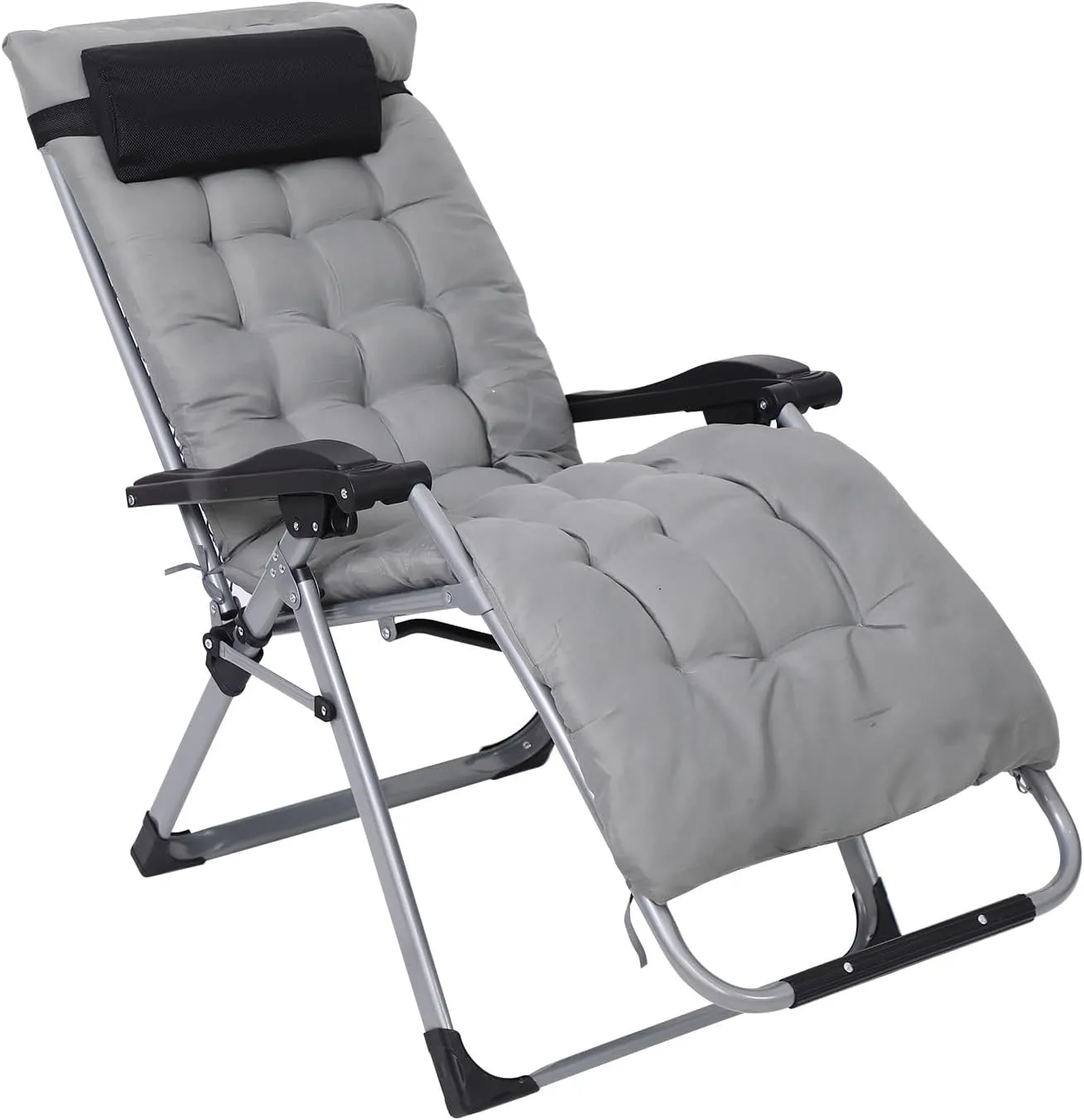 Nice C Zero Gravity Lounge Chair, Zero Gravity Chair, Lawn Chairs, Patio Chair, Gravity Chair, Recliner Chair Up to 440 Lbs, Ergonomic Design, with Removable Cushion and Headrest for Patio, Outdoor