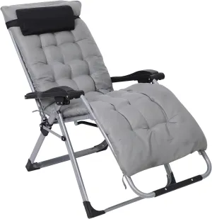 Nice C Zero Gravity Lounge Chair, Zero Gravity Chair, Lawn Chairs, Patio Chair, Gravity Chair, Recliner Chair Up to 440 Lbs, Ergonomic Design, with Removable Cushion and Headrest for Patio, Outdoor
