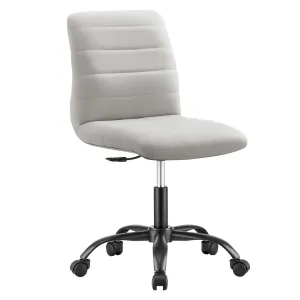 Nomad Ergonomic Office Chair in Light Gray Vegan Leather/Black