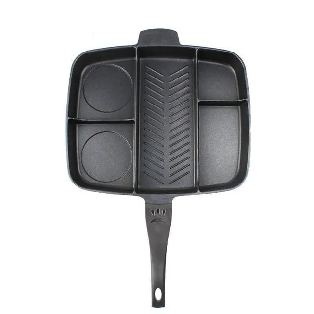 Non-stick 5 in 1 Divided Grill All-in-One Frying Pan