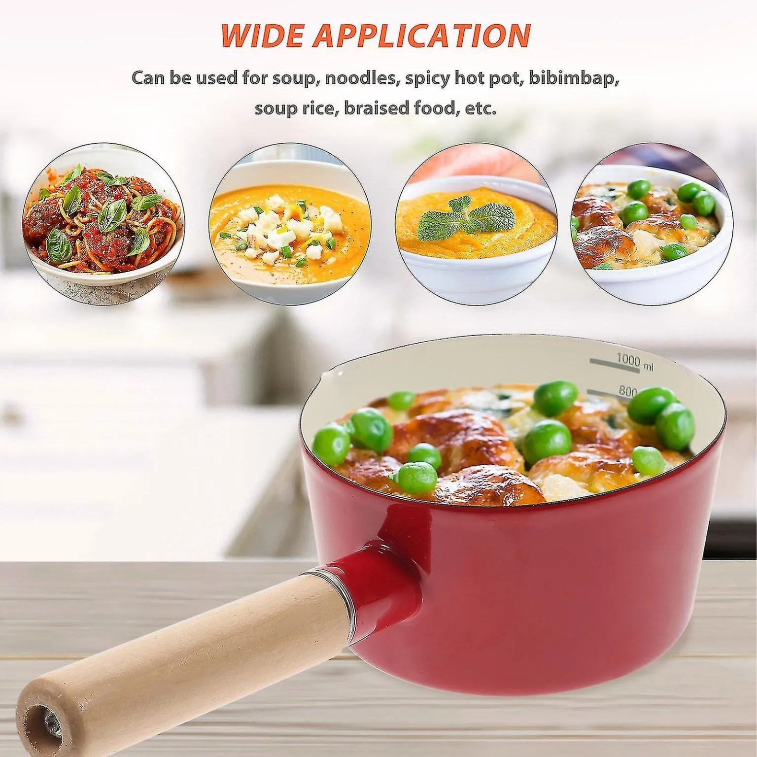 Non-stick Milk Pot Enamel Milk Pot Multi-function Saucepan Food Cooking Pot