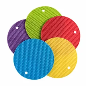 Non Stick Silicone Pot Holder - Square & Circle - Heat Resistant