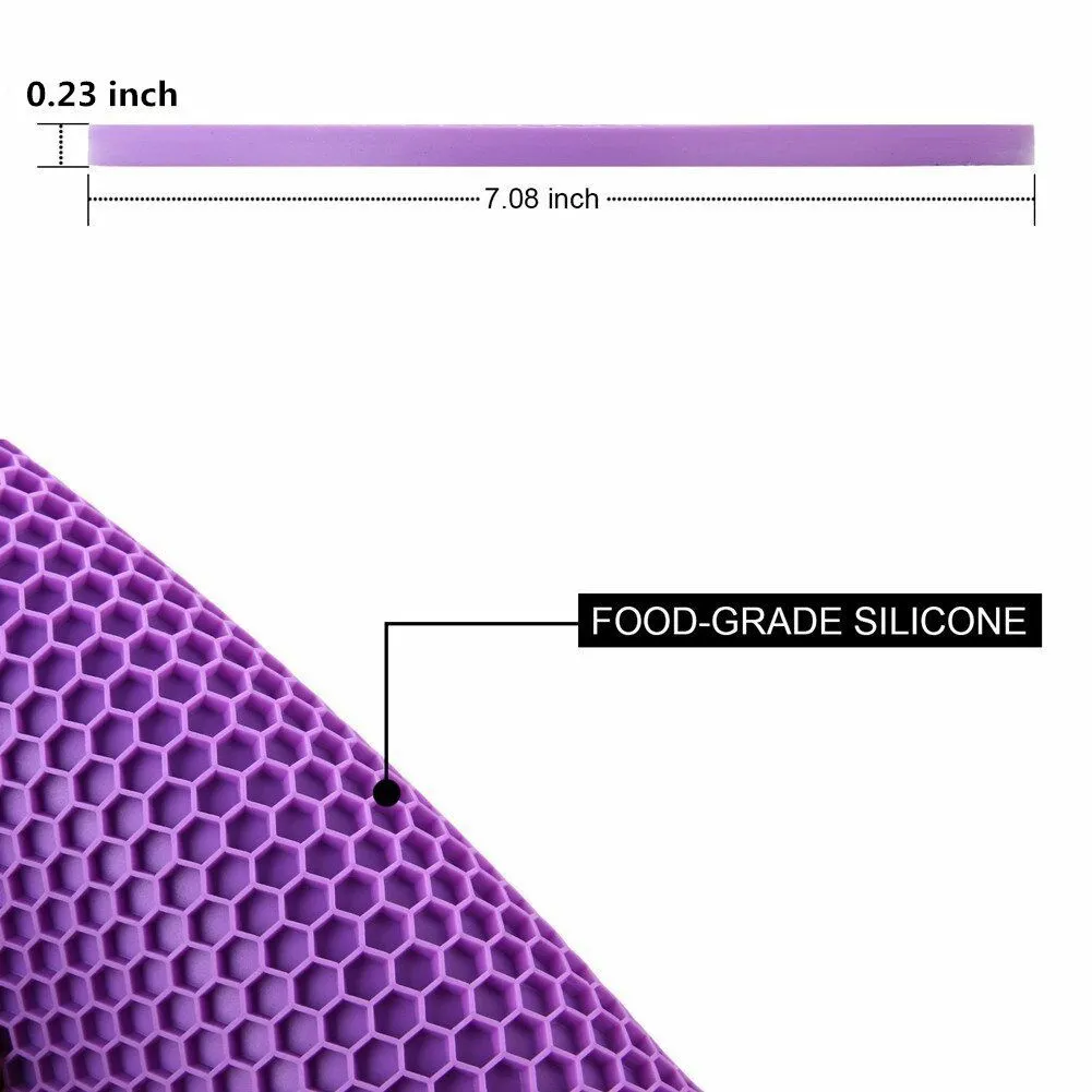 Non Stick Silicone Pot Holder - Square & Circle - Heat Resistant