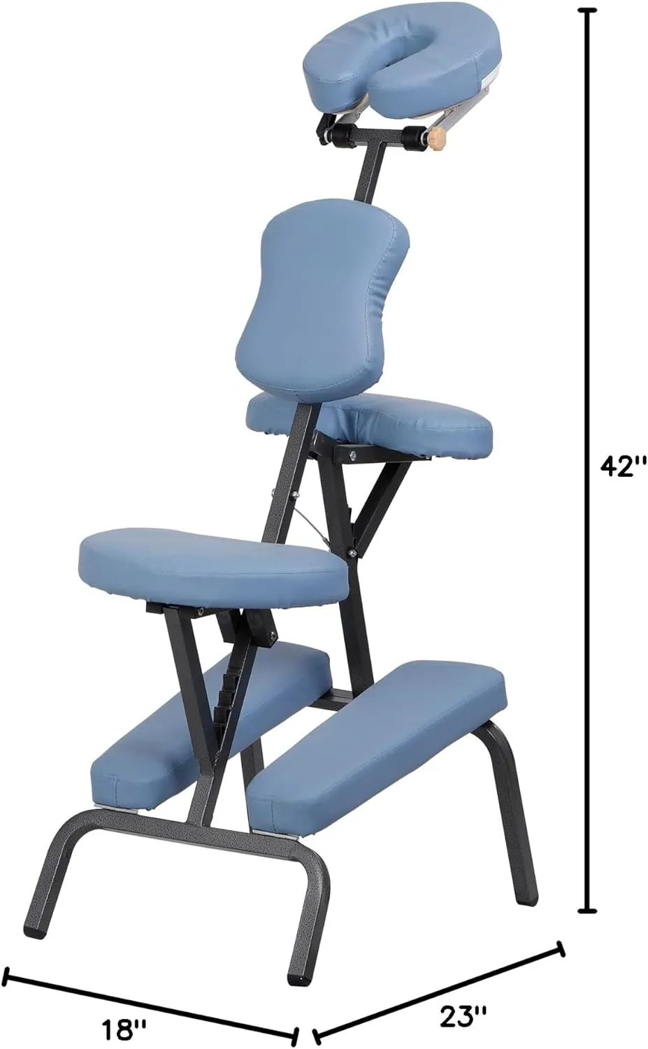 Nova Microdermabrasion Portable Massage Chair Foldable Tattoo Therapy Chair 4 Inches Thickness Sponge Face Cradle Spa Salon Massage Chair (Blue)