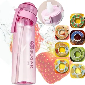 NURCIX 650ML Sports Air Water Bottle BPA Free Starter up Set Drinking Bottles, Fruit Fragrance Water Bottle,with 7 Flavour pods%0 Sugar Water Cup,for Gym, Outdoor and Gift