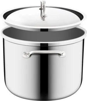 Nuwave Designs-Tri-Ply 18/10 Entire Stainless Steel Stockpot With Lid, Commercial Grade, Free of PTFE PFOA PFOS, 10-Yeär Wärranty(12QT)