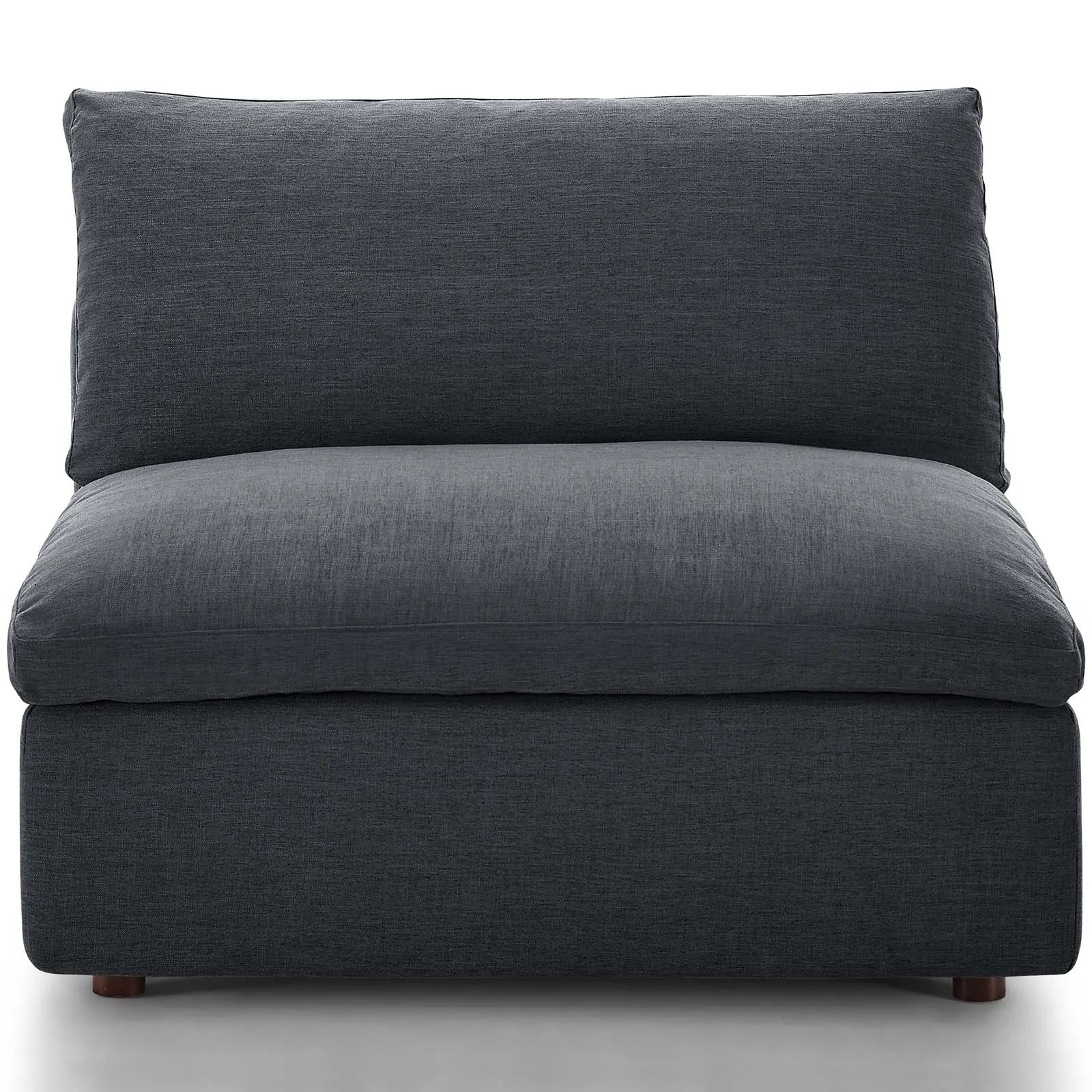 Occasional Commie Down Filled Overstuffed Armless Chair - Clean - Lined Modern Chair