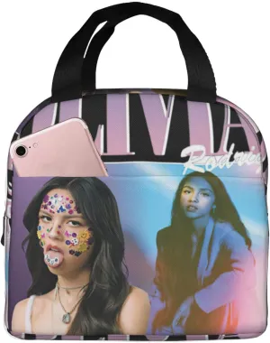 Olivia Songwriter Actress Rodrigo Cute Leakproof Tote Lunch Box Bag Outdoor Leakproof Tote Womens Lunch Bag for Men