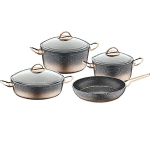 OMS Collection 7 Piece Non Stick Granite Cookware Pot Set