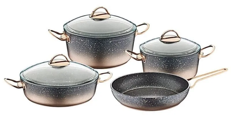 OMS Collection 7 Piece Non Stick Granite Cookware Pot Set