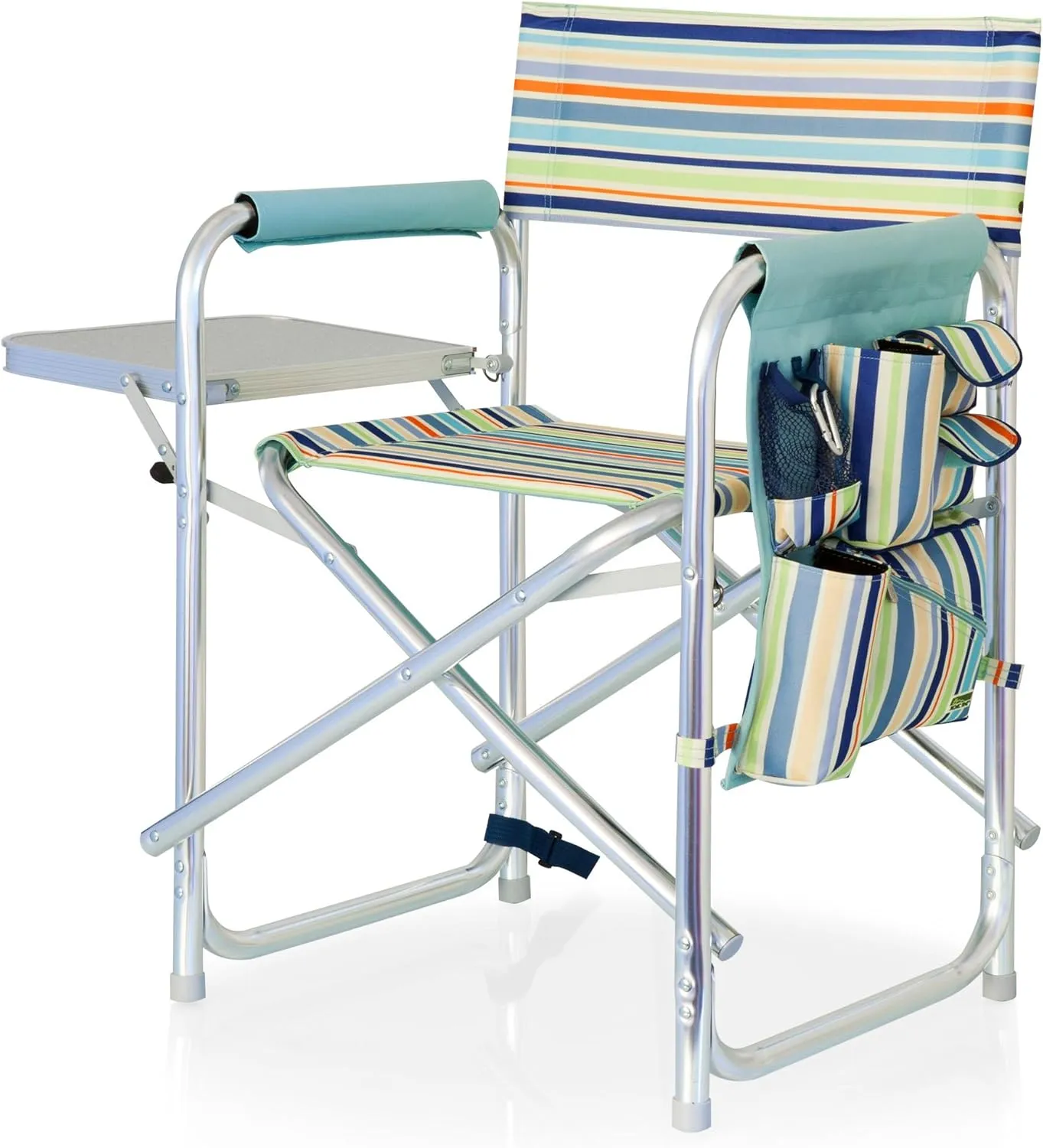ONIVA - a Picnic Time brand - Sports Chair with Side Table, Beach Chair, Camp Chair for Adults, (St. Tropez)