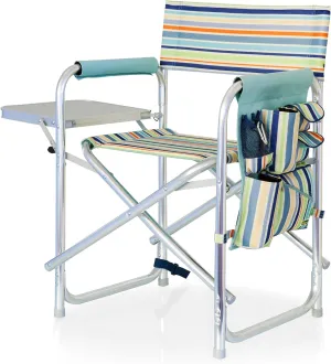 ONIVA - a Picnic Time brand - Sports Chair with Side Table, Beach Chair, Camp Chair for Adults, (St. Tropez)