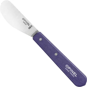 OPINEL Essential No.117 Spreading   Butter Knife, Painted Hornbeam Wood Handles, Made in France (Dark Purple)