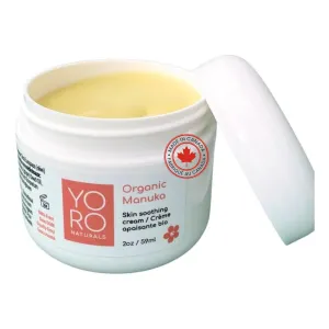 Organic Manuka Skin Soothing Cream for Sensitive Dry Skin, Original Formula, Honey Eczema Relief, Natural Psoriasis Moisturizer & Dyshidrotic Eczema Balm for Face and Body (2 OZ)