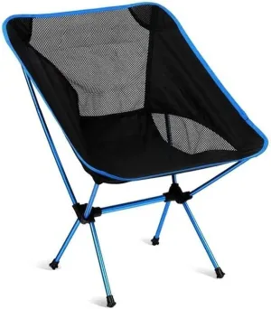 Outdoor Camp Chairs, Portable Camping Chair Outdoor Lightweight Aluminum Moon Chair Leisure Camping Fishing Chair Folding Stool Lawn Chairs Adults(A)