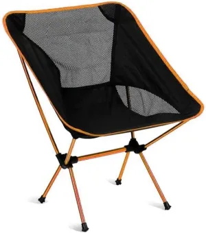 Outdoor Camp Chairs, Portable Camping Chair Outdoor Lightweight Aluminum Moon Chair Leisure Camping Fishing Chair Folding Stool Lawn Chairs Adults(D)