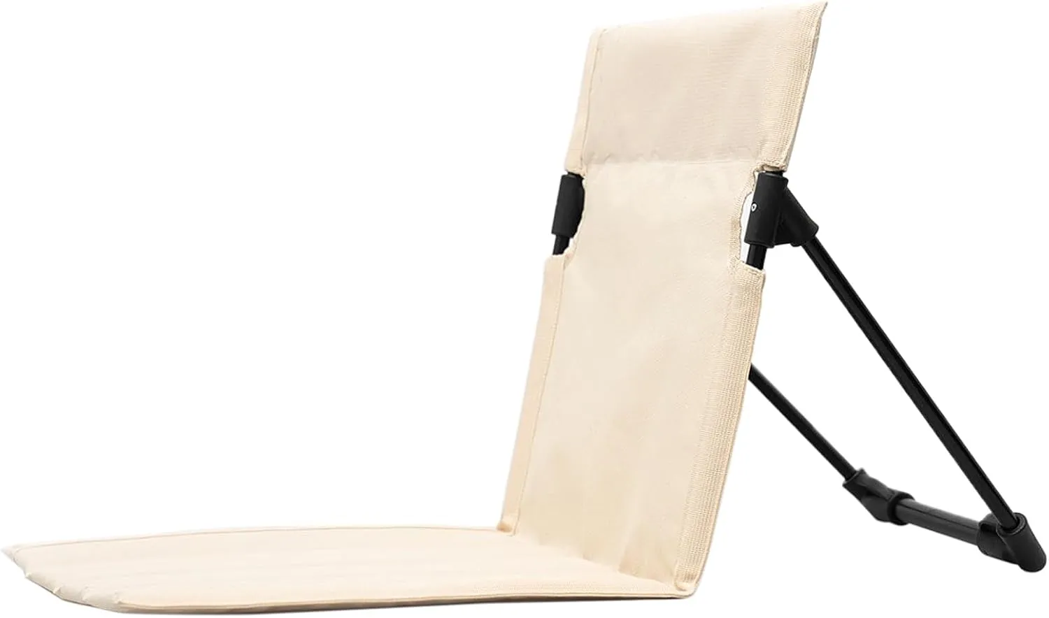 Outdoor Camping Backrest Lightweight Foldable Portable Ultra Light Lounge Single Lazy Chair Beach Aluminum Comfortable Barbecue Fishing Picnics Road Trips-Off-White