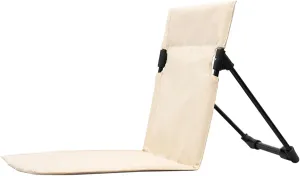 Outdoor Camping Backrest Lightweight Foldable Portable Ultra Light Lounge Single Lazy Chair Beach Aluminum Comfortable Barbecue Fishing Picnics Road Trips-Off-White