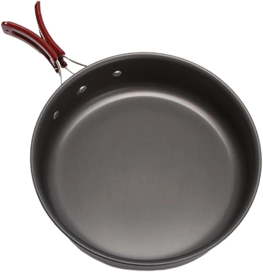Outdoor Camping Frying Pan Portable Non Stick Cooking Ware for Family Use for Picnic and Outdoor Cooking Black